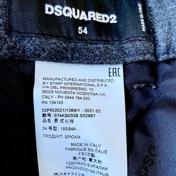 DSQUARED2
Brand New Grey Wool Cargo Pants
Size 54 IT - Picture 6 of 6